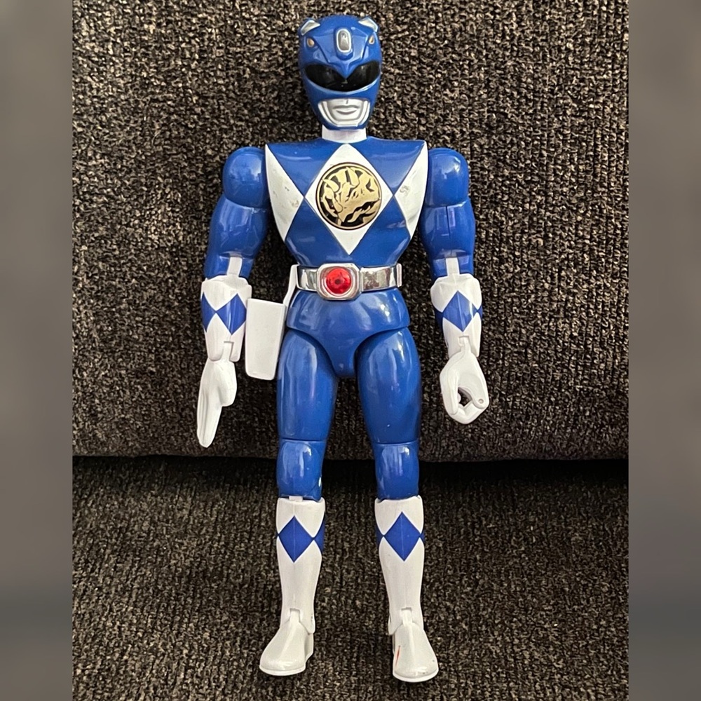 Vintage Bandai Power Rangers 1994 Blue Power Ranger Small Figure Toy